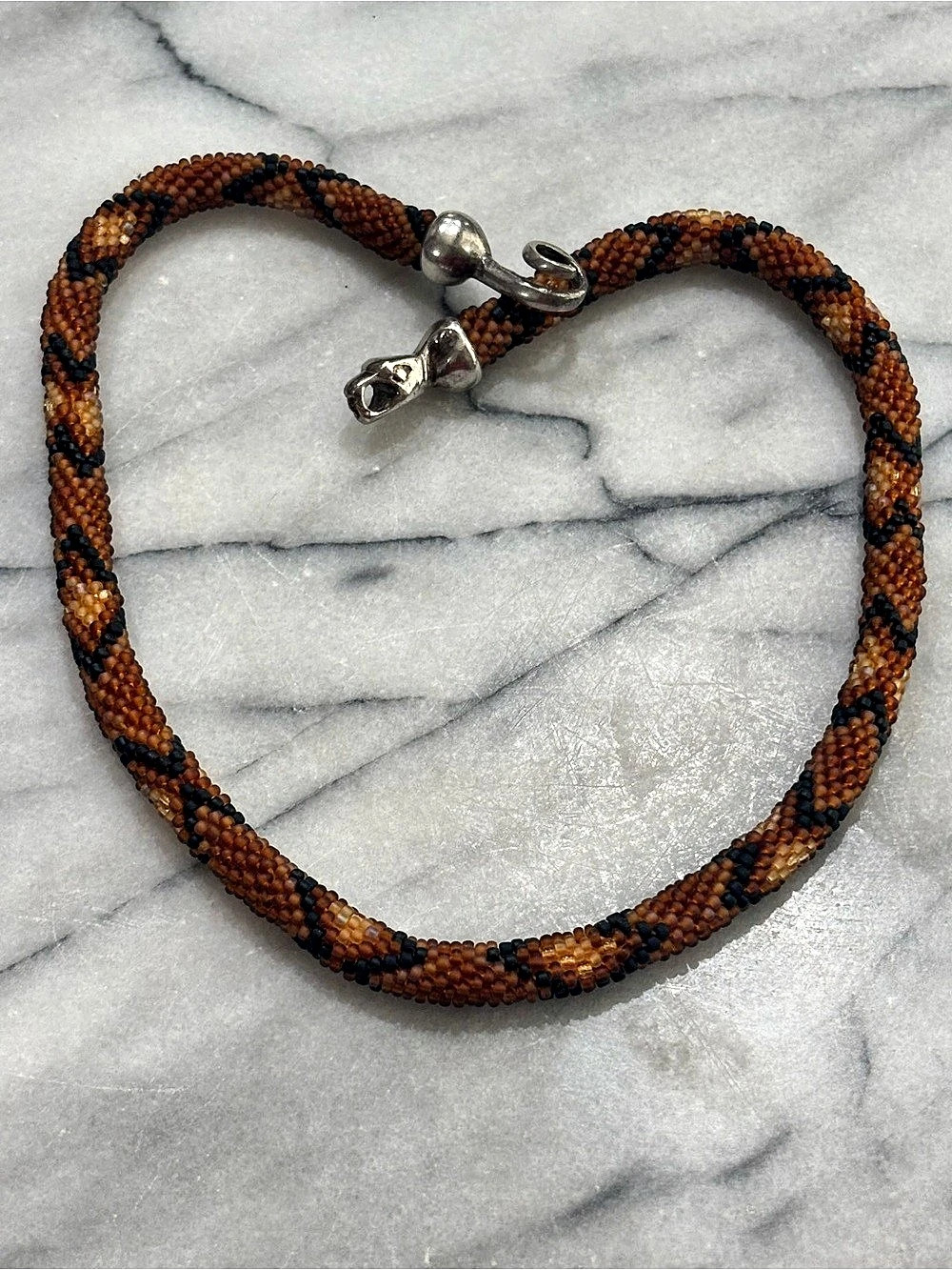 Xio Sterling Silver Snake Bead Chocker